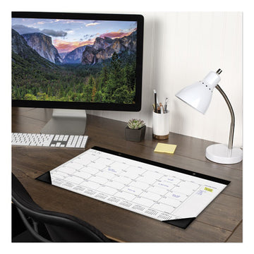 AT-A-GLANCE® Contemporary Monthly Desk Pad, 18 X 11, White Sheets, Black Binding-corners,12-month (jan To Dec): 2022 freeshipping - TVN Wholesale
